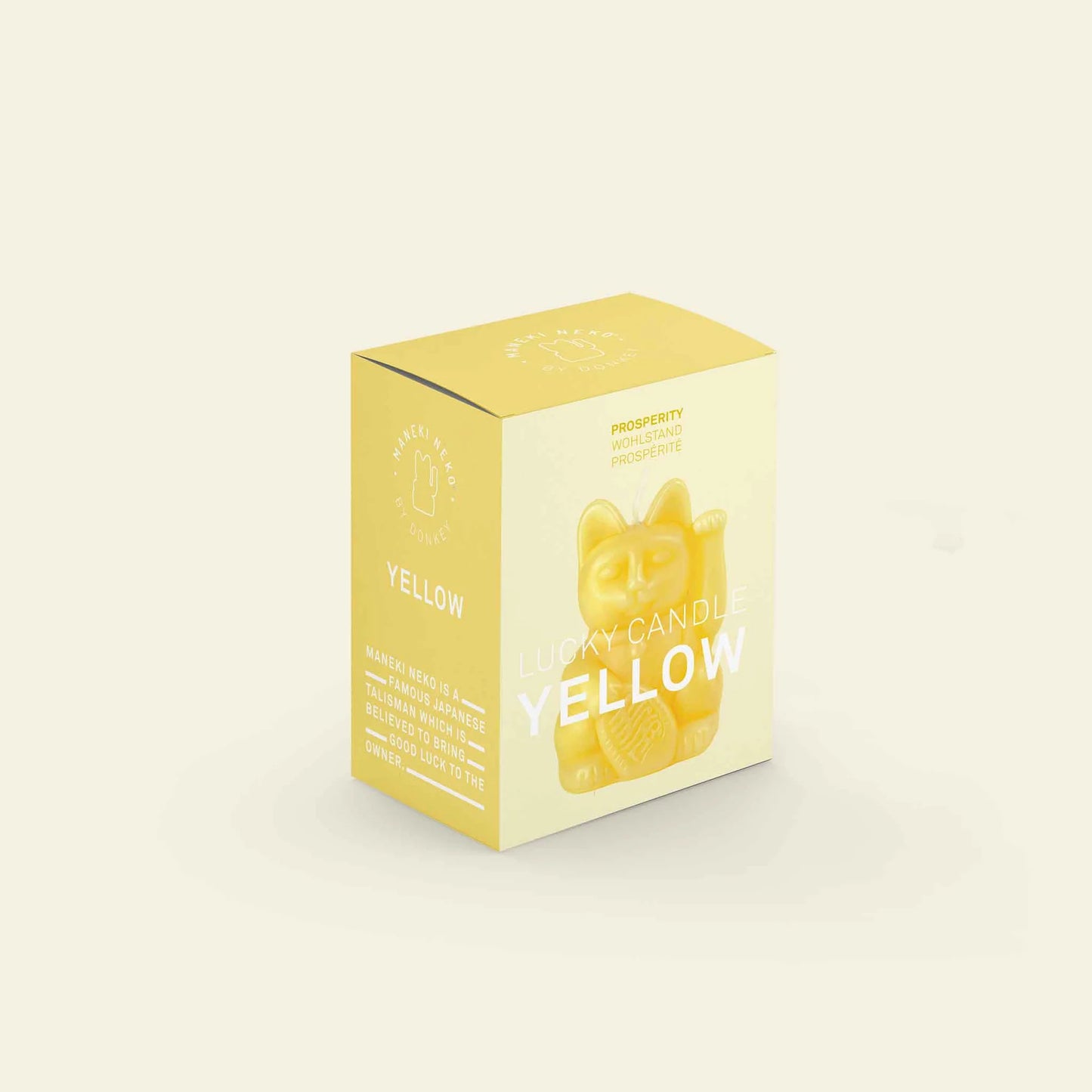Yellow Lucky Cat Candle