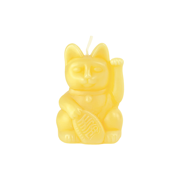 bougie chat chanceux jaune donkey