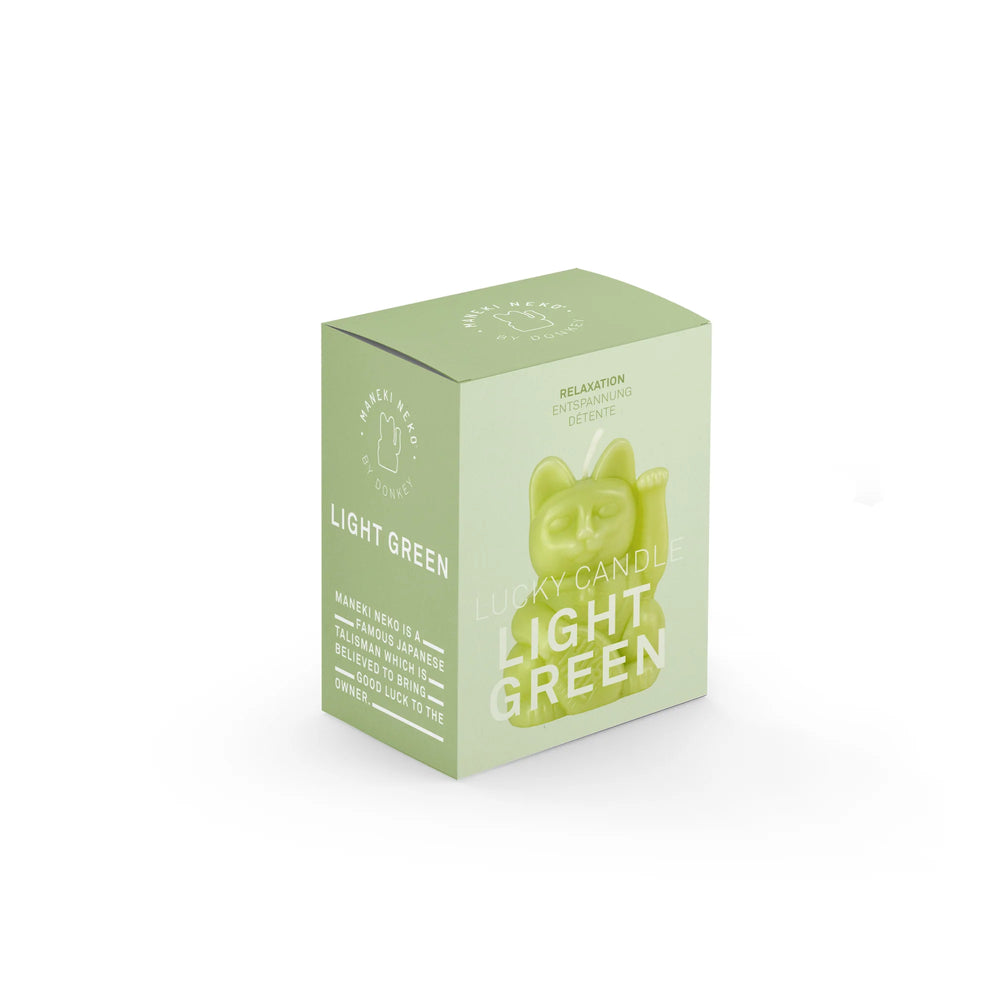 Bougie Chat Chanceux Vert Clair