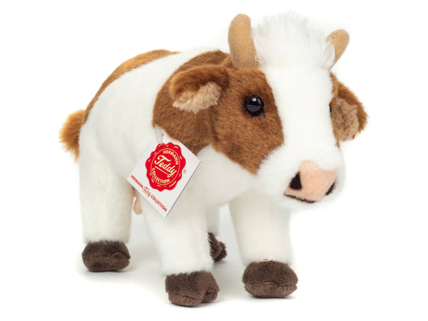 Peluche Vache Marron et Blanche – 23 cm - Teddy Hermann