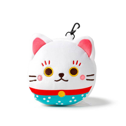 Relaxeazzz Lucky Cat Round Plush Travel Pillow