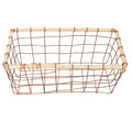 SMALL RECTANGULAR METAL BASKET WITH RIM - 2188077