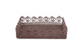 CROCHET BASKET 37x28x8 CM CHOCOLATE BEIGE - 2188362