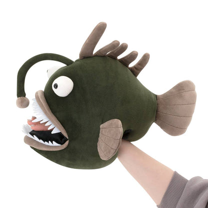 Peluche Poisson Abyssal vert 35 cm