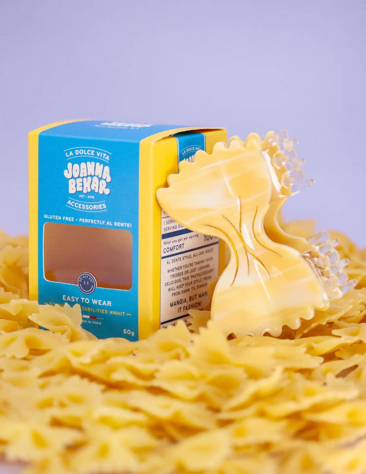 Fermacapelli Pasta - Farfalle al nero di seppia