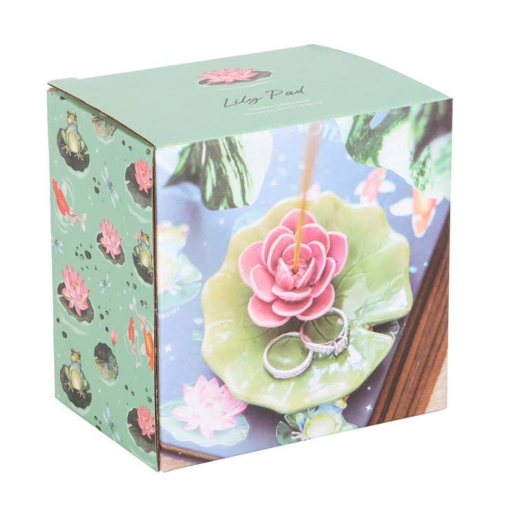 Plat à bibelots nénuphar et porte-encens