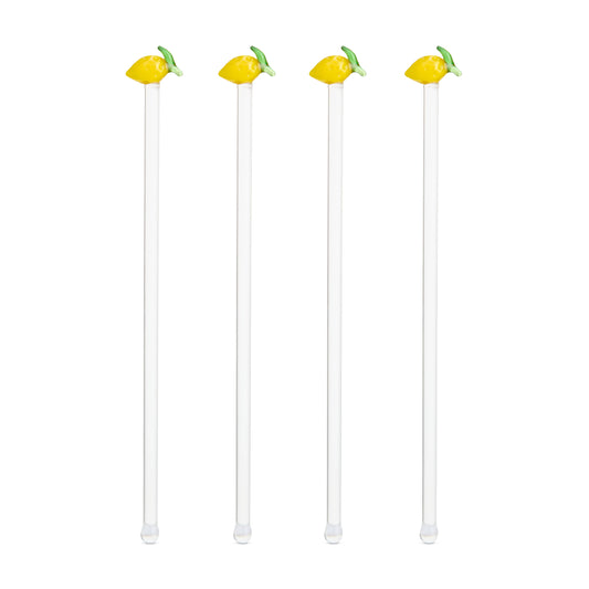 Lemon Glass Cocktail Stirrers