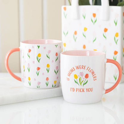 Tulip pattern mug
