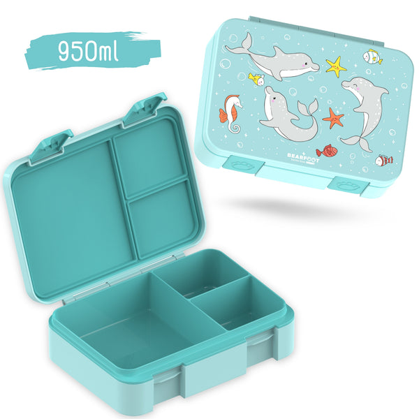 Lunch box with compartments, lightweight & leak-proof - Dolphin