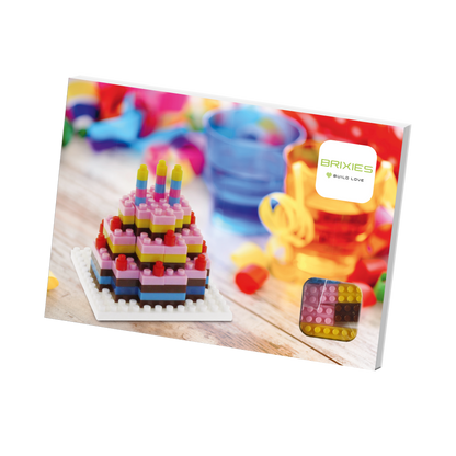 BRIXIES Birthday Cake Postcard