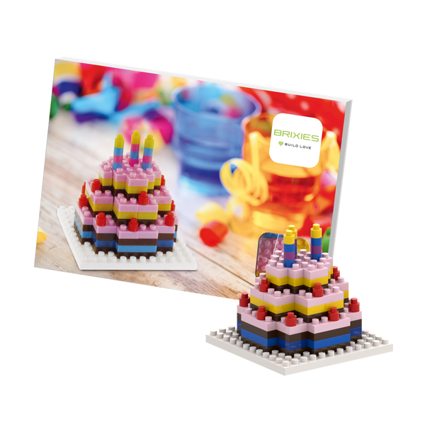 BRIXIES Birthday Cake Postcard