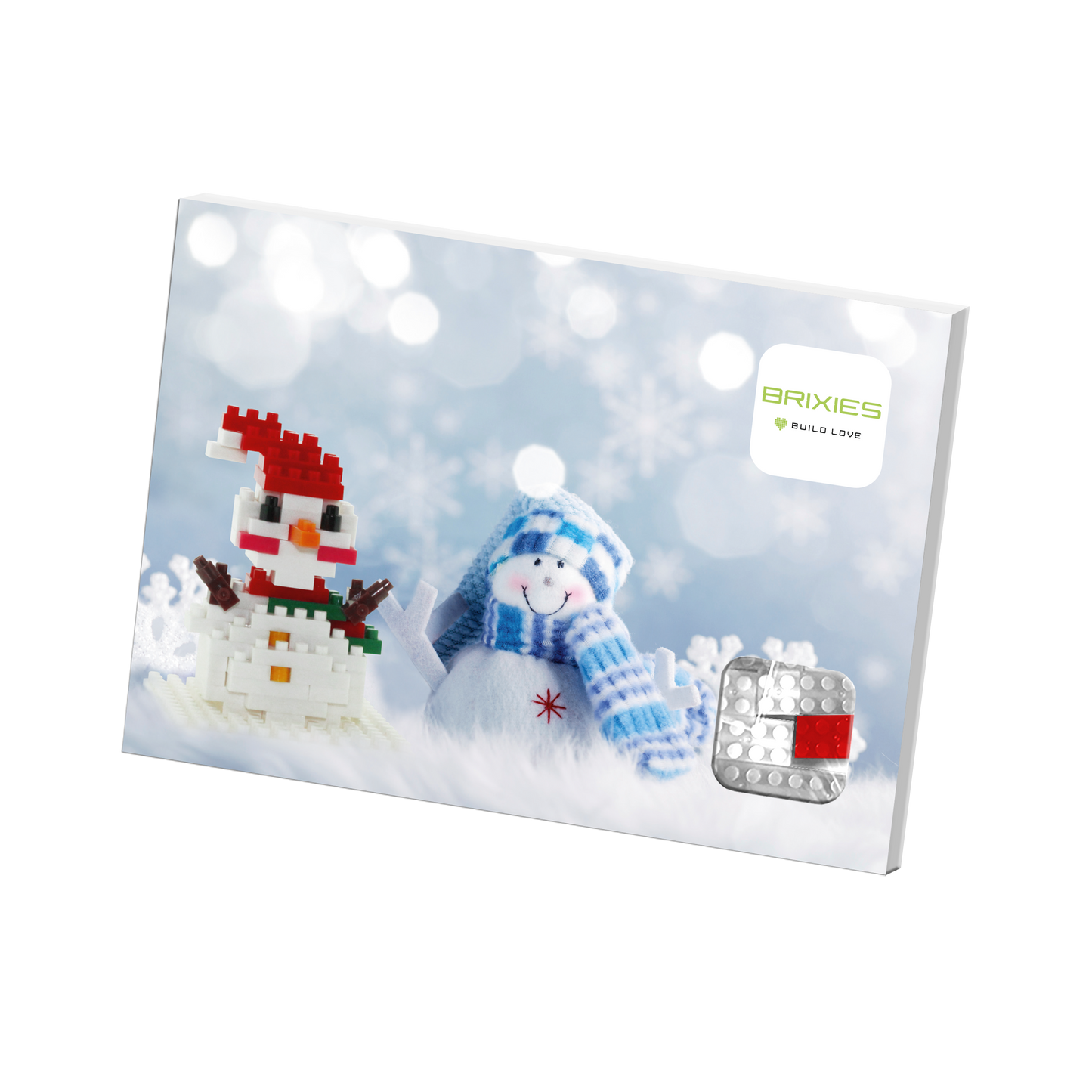 BRIXIES Postkarte Schneemann