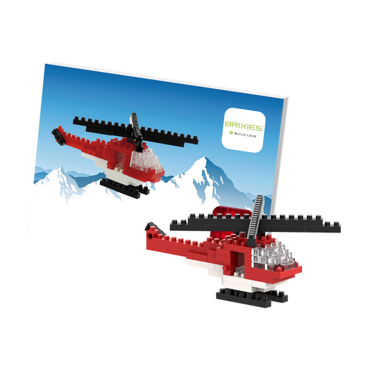 BRIXIES Postcard Helicopter
