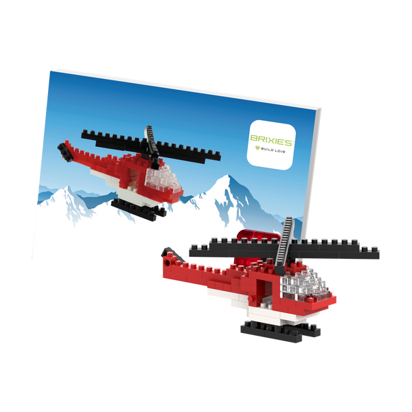 BRIXIES Postcard Helicopter