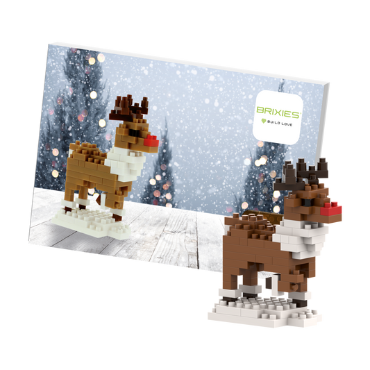 BRIXIES Postcard Reindeer
