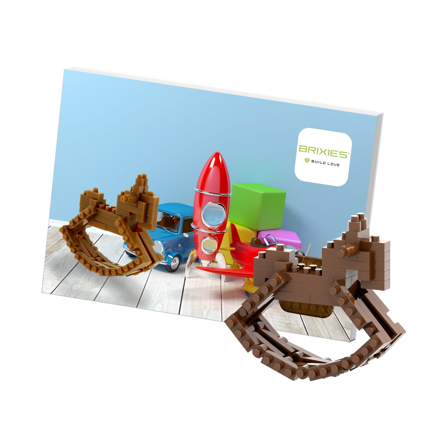BRIXIES Postcard Rocking Horse