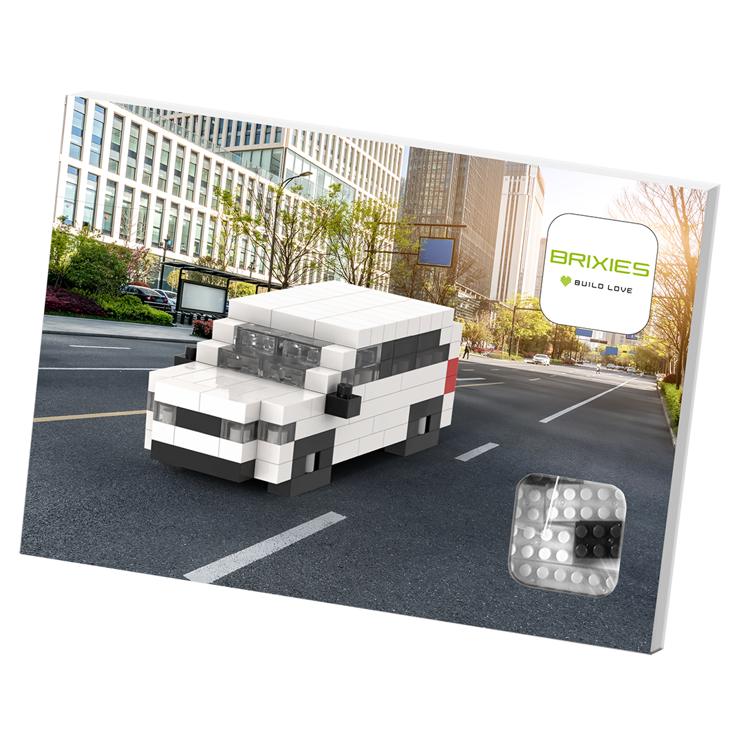 BRIXIES Postcard Car