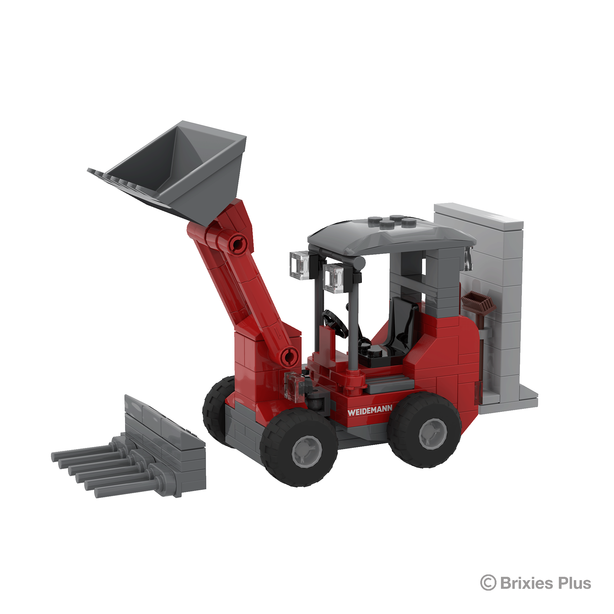 BRIXIES Plus Weidemann 1190e with wall bracket + bucket