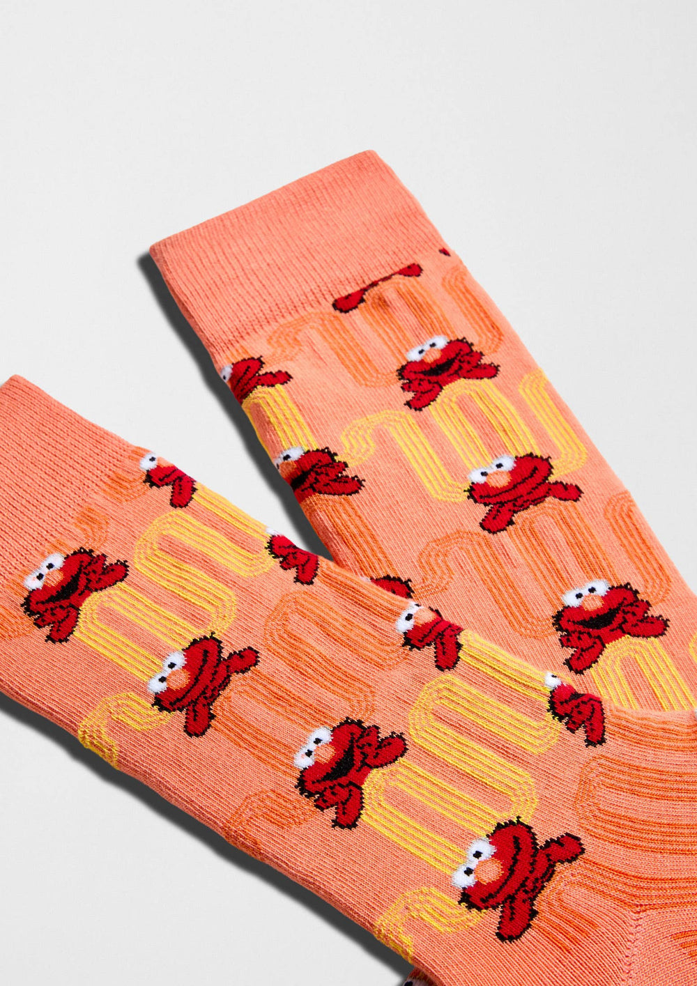 BeSesameStreet Elmo Zigzag - Chaussettes 100 % coton biologique