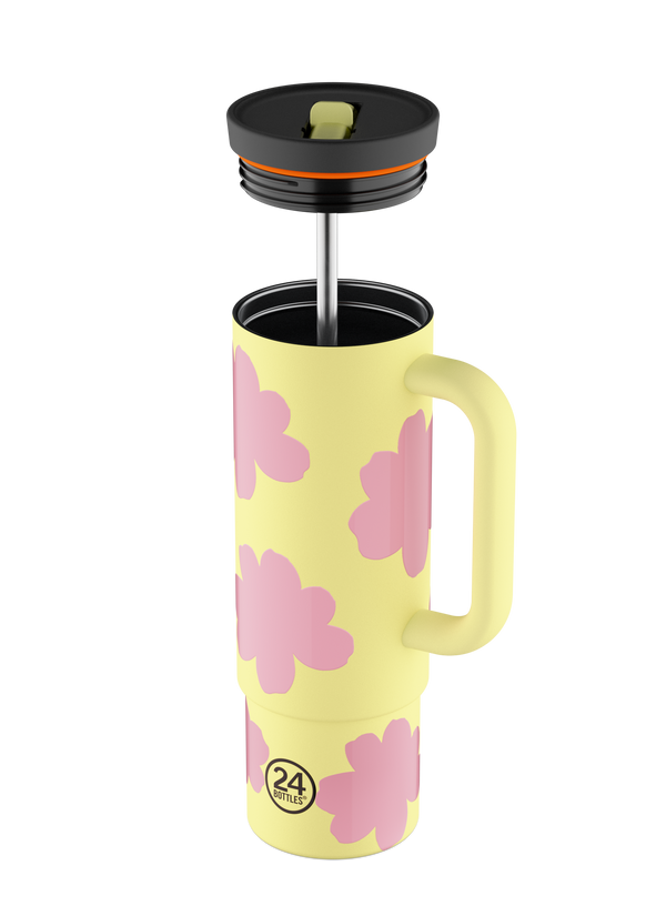 Gobelet à paille "Straw Cup" - Daydreaming Yellow 800ml