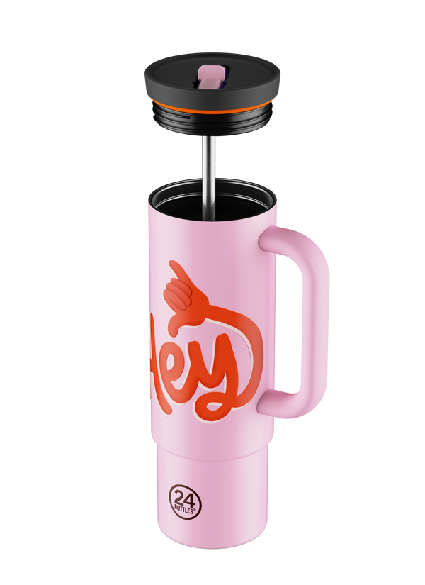 Gobelet à paille "Straw Cup" - Hey! Pink 800ml