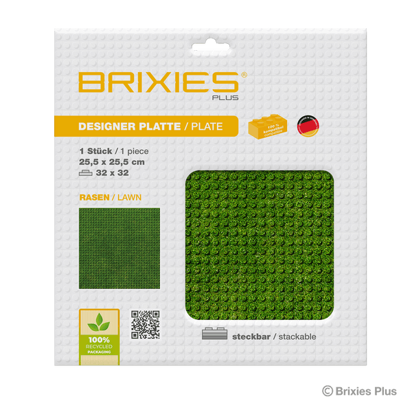 BRIXIES Plus Designer Baseplate Lawn 32 x 32 Studs