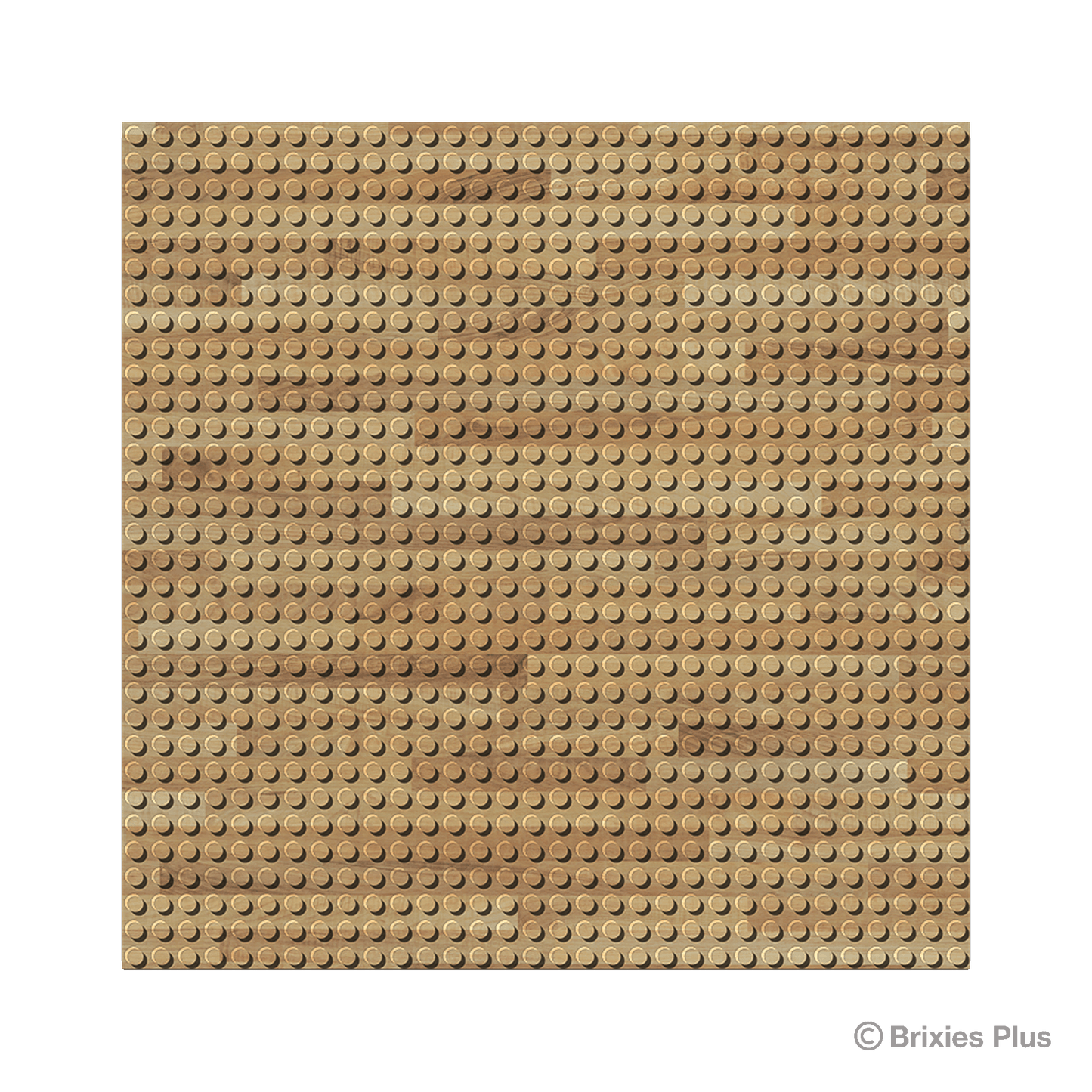 BRIXIES Plus Designer Platte Holz 32 x 32 Noppen