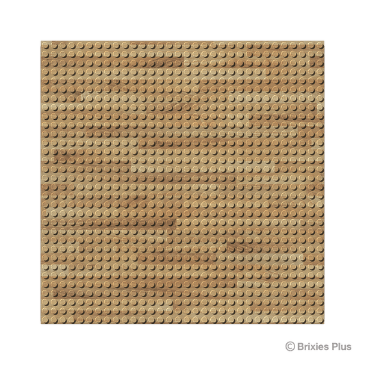 BRIXIES Plus Designer Plate Wood 32 x 32 Studs