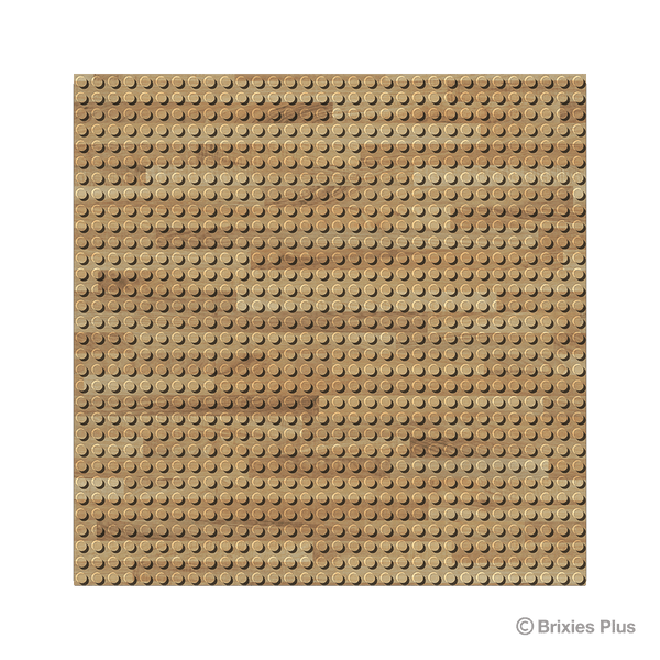 BRIXIES Plus Designer Plate Wood 32 x 32 Studs