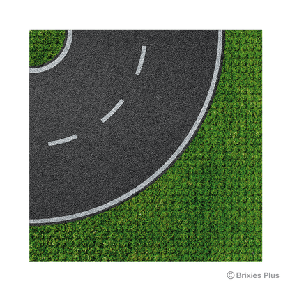 BRIXIES Plus Designer Base Plate Road Curve 32 x 32 Studs