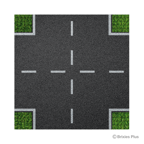 BRIXIES Plus Designer Plate Road Crossing 32 x 32 Studs