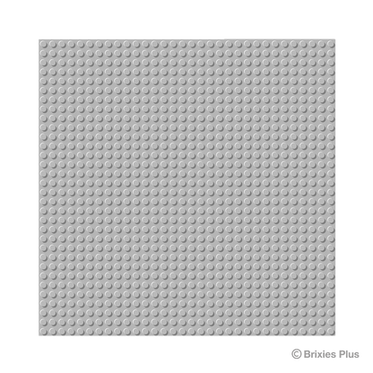 BRIXIES Plus Base Plate Light Grey 32 x 32 Studs