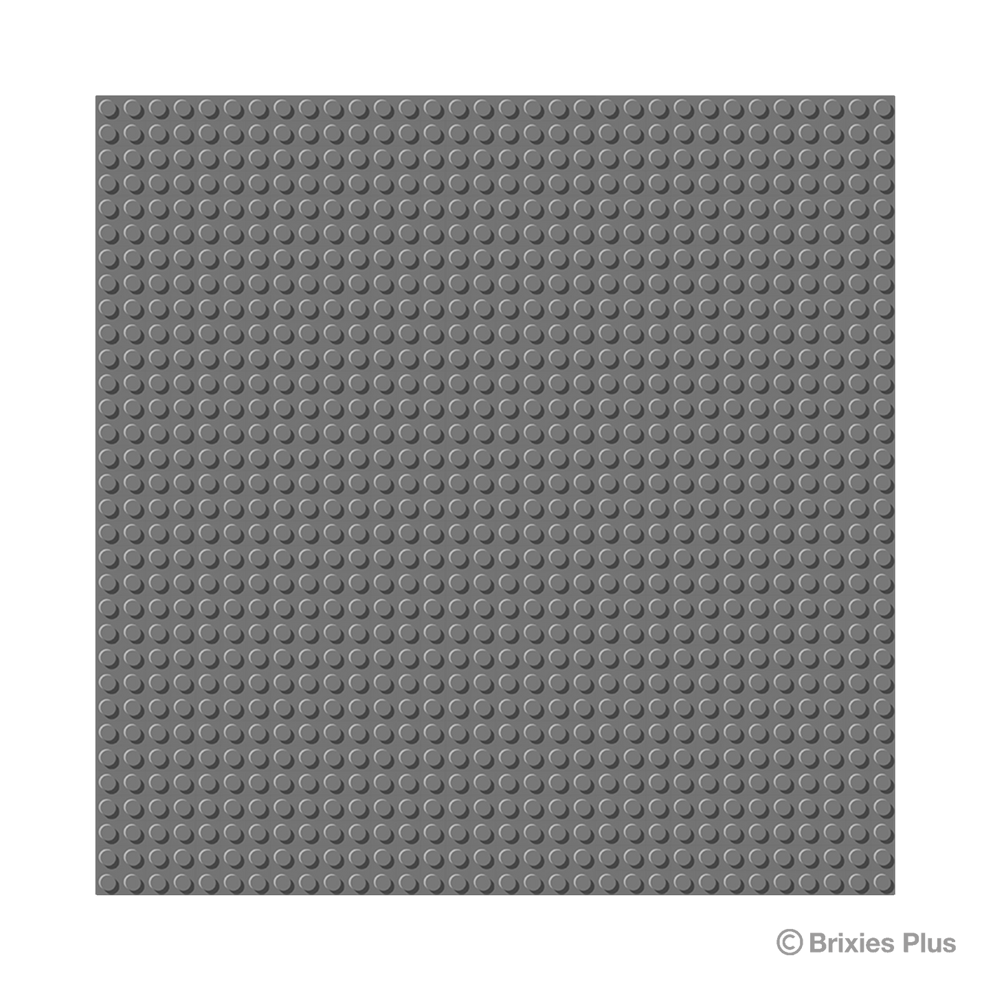 BRIXIES Plus Base Plate Dark Grey 32 x 32 Studs