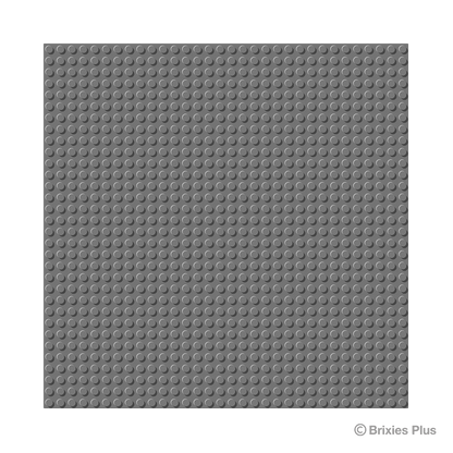 BRIXIES Plus Base Plate Dark Grey 32 x 32 Studs