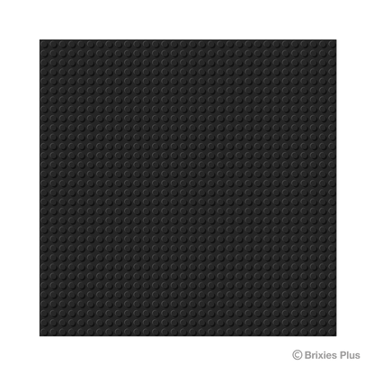 BRIXIES Plus Base Plate Black 32 x 32 Studs