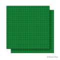 BRIXIES Plus Basis Platte Grün 20 x 20 Noppen Doppelpack