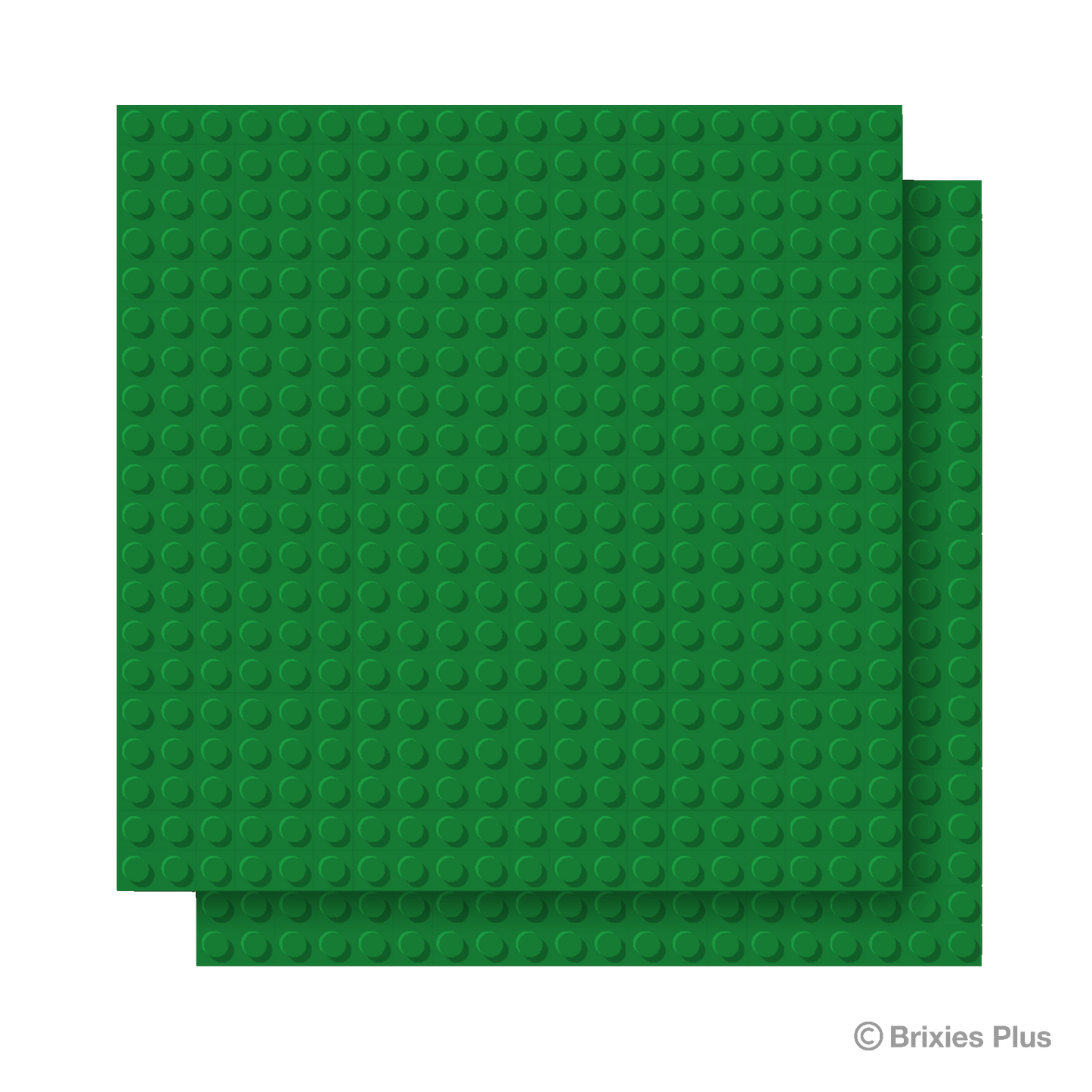BRIXIES Plus Base Plate Green 20 x 20 Studs Double Pack