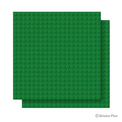 BRIXIES Plus Base Plate Green 20 x 20 Studs Double Pack