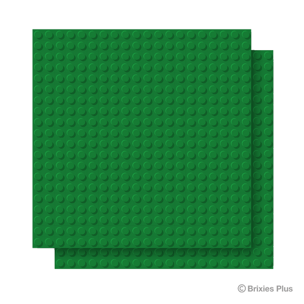 BRIXIES Plus Base Plate Green 20 x 20 Studs Double Pack