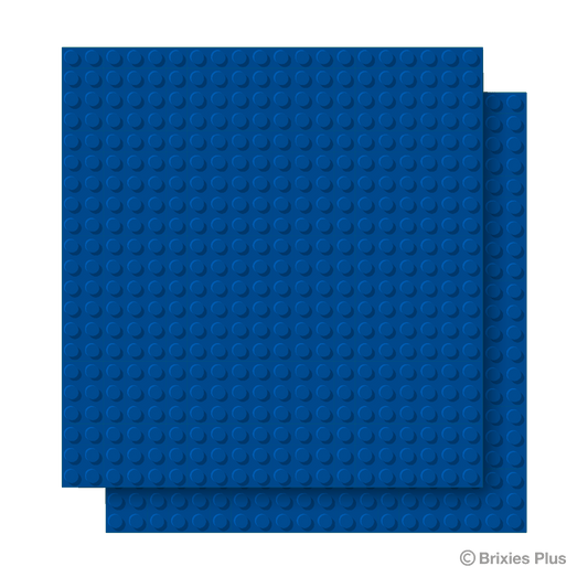 BRIXIES Plus Base Plate Blue 20 x 20 Studs Double Pack