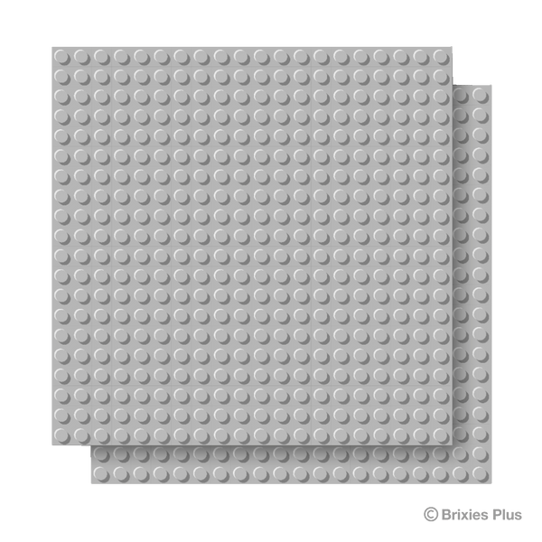 BRIXIES Plus Base Plate Light Gray 20 x 20 Studs Double Pack