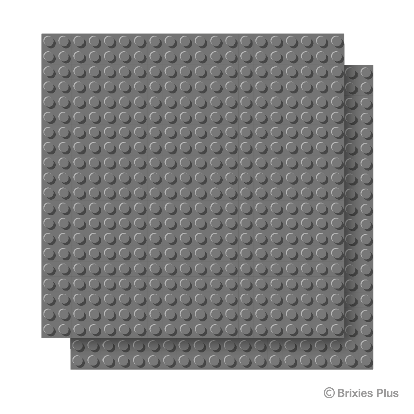 BRIXIES Plus Base Plate Dark Grey 20 x 20 Studs Double Pack