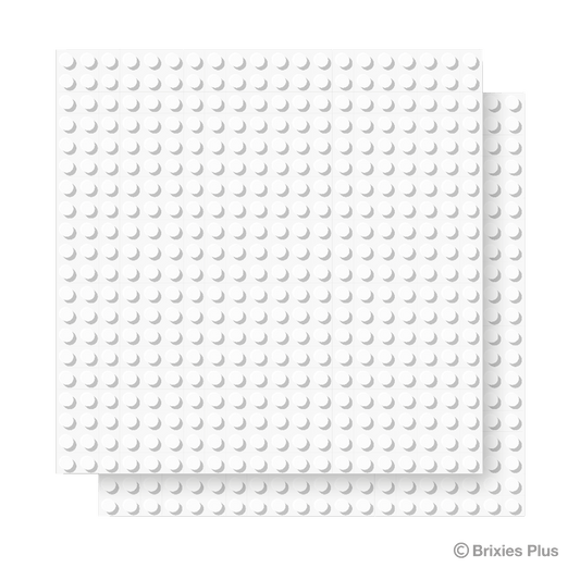 BRIXIES Plus Base Plate White 20 x 20 Studs Twin Pack