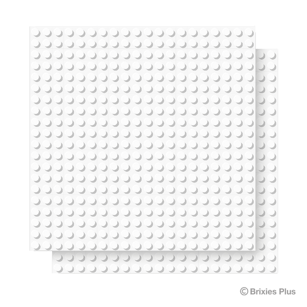 BRIXIES Plus Base Plate White 20 x 20 Studs Twin Pack