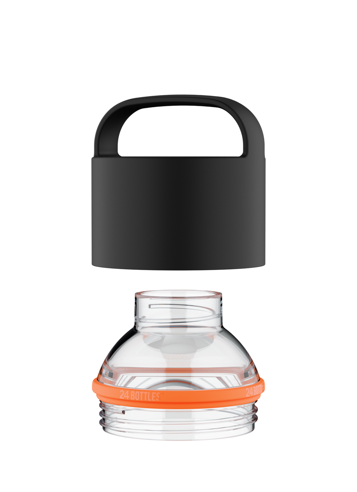Bouchon et embout transparent pour "Spin Bottle"