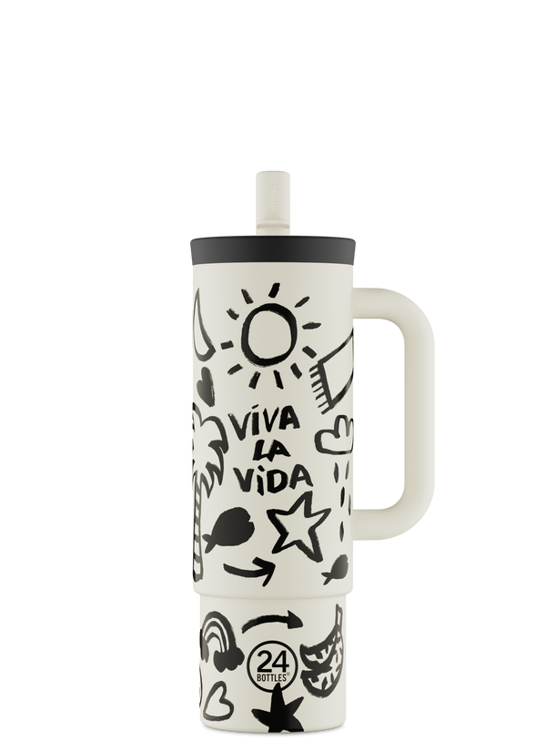 Gobelet à paille "Straw Cup" - Viva la Vida 800ml