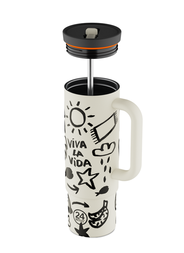 Gobelet à paille "Straw Cup" - Viva la Vida 800ml
