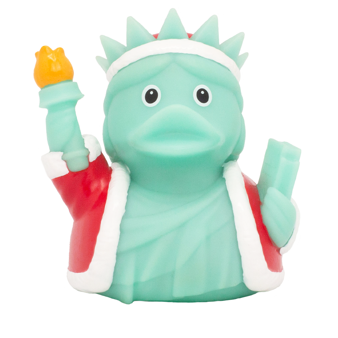 Statua della Libertà a forma di anatra a Natale