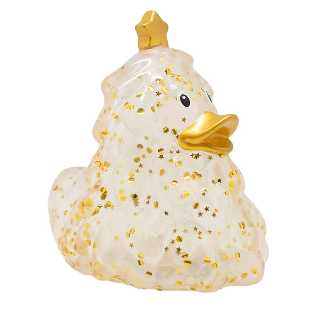 Duck Christmas Tree Gold Glitter