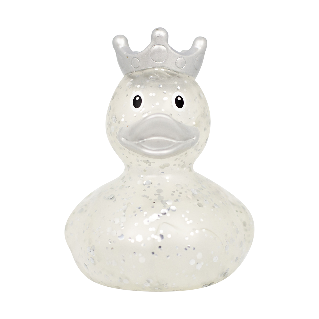 Paperella d'argento con corona scintillante